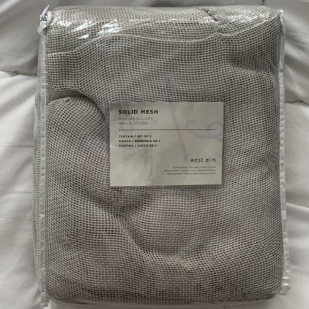 West Elm Solid Mesh Curtains